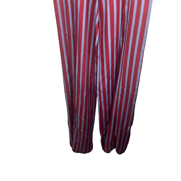 Free People City Girl Striped Red & Blue Wide-Leg Jumpsuit Button-Front Size 2 - Picture 12 of 14